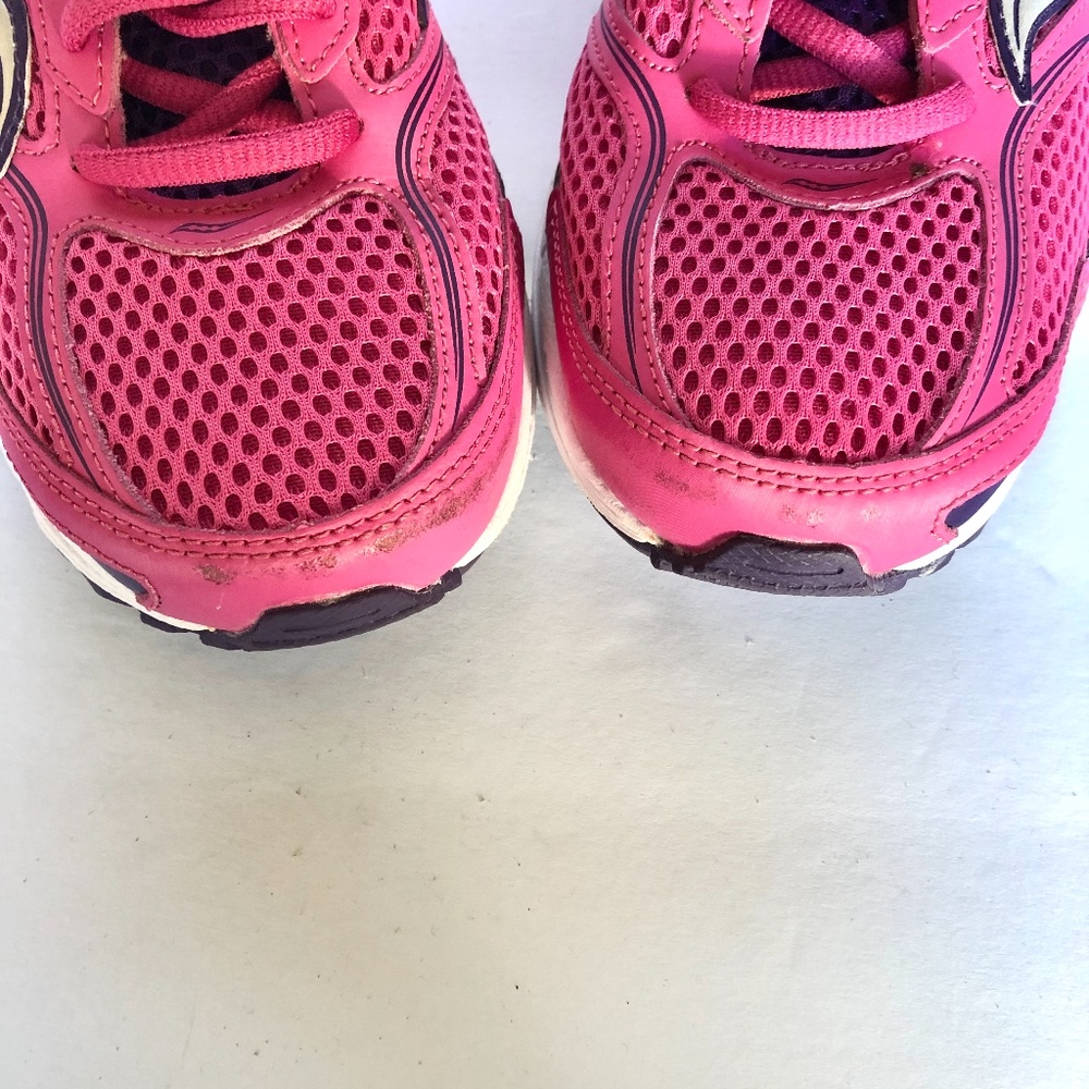 Saucony Girl's Pink Purple Cohesion 9 LLT Seankers - Picture 5 of 8